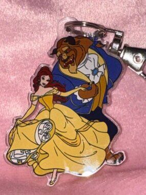 Disney Beauty and the Beast Acrylic Keychain Charm 2” BATB Belle